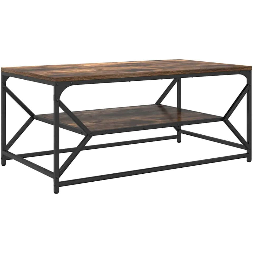 vidaXL Salontafel Gerookt eiken 90 x 50 x 40 cm, foto 3