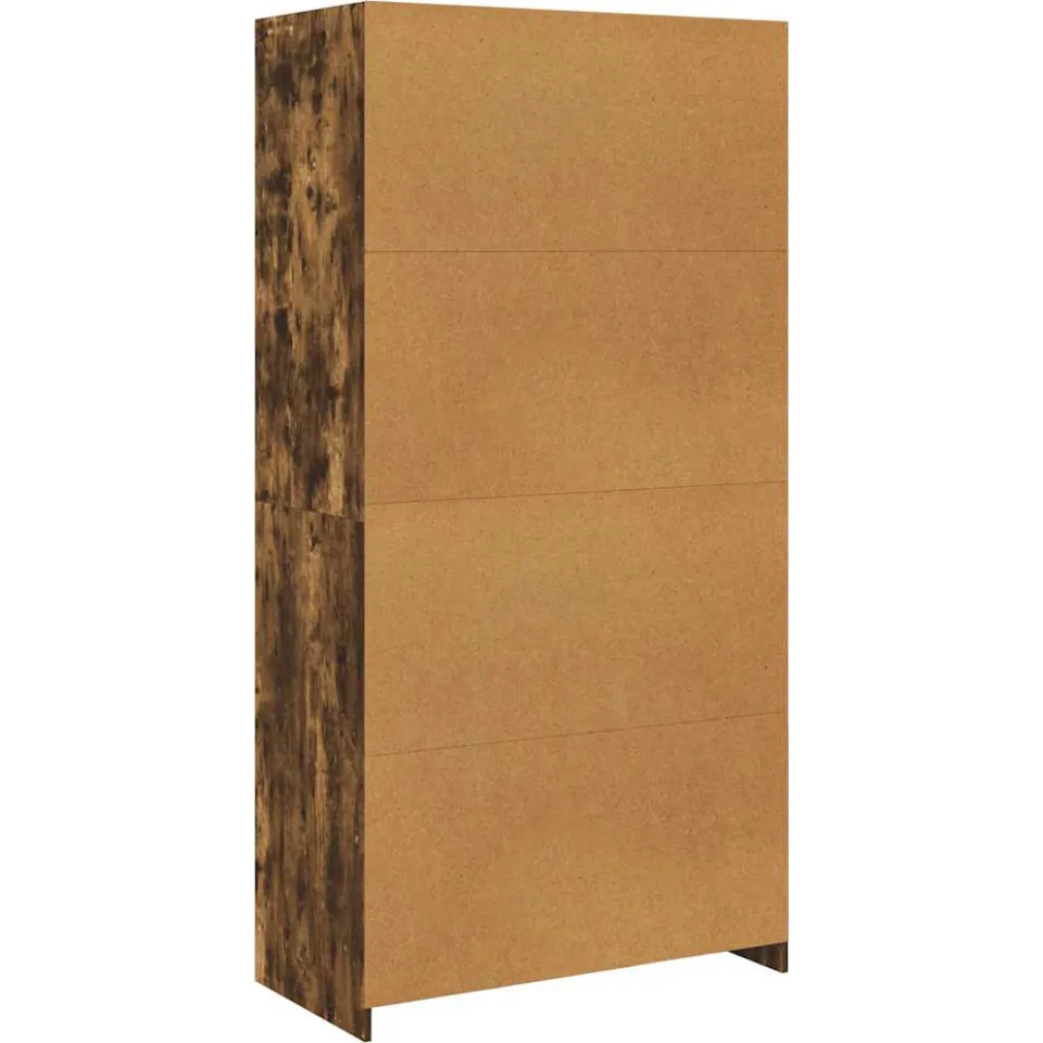 vidaXL Kledingkast 100x50x200 cm bewerkt hout gerookt eikenkleurig, foto 3