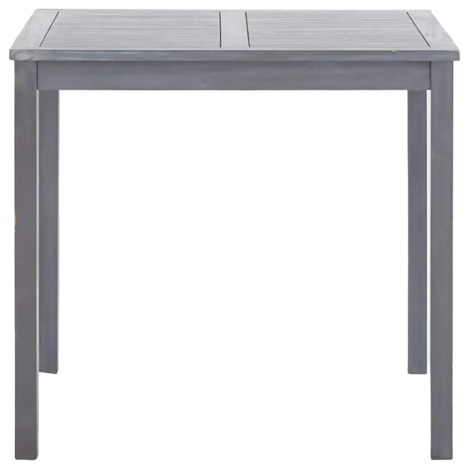 vidaXL Tuintafel 80x80x74 cm massief acaciahout grijs