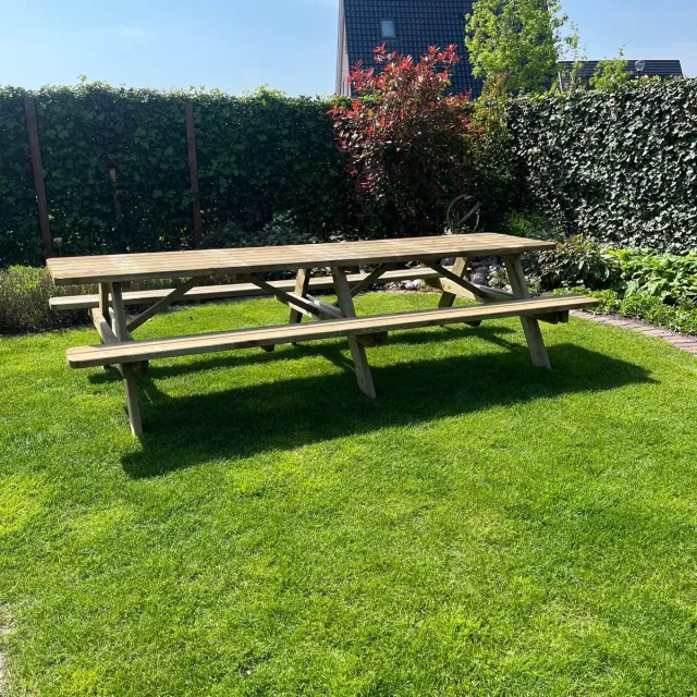 IJsseloutdoor Picknicktafel DeLuxe | Geïmpregneerd | 300 cm Geimpregneerd