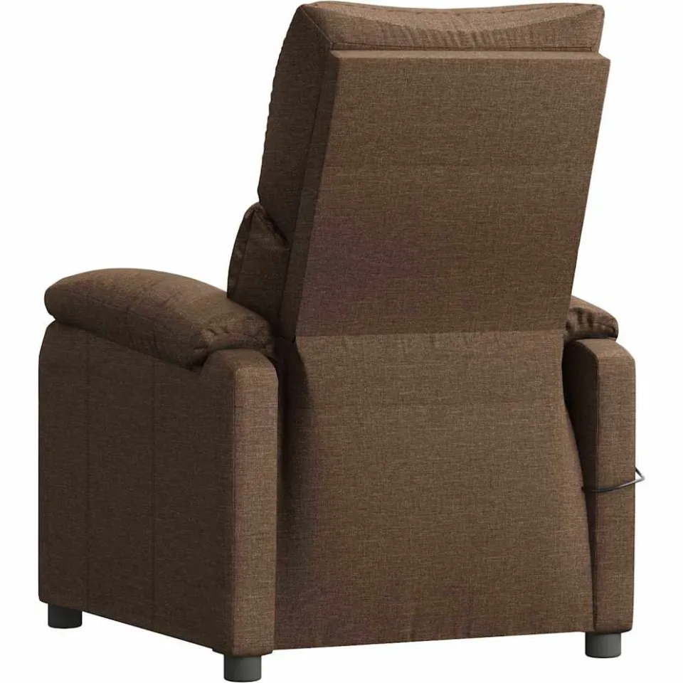 vidaXL Massagestoel stof bruin, foto 4