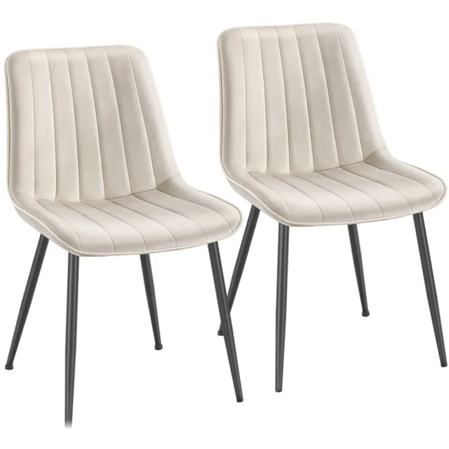 Songmics Eetkamerstoelen - Set van 2 Cappuccino Beige