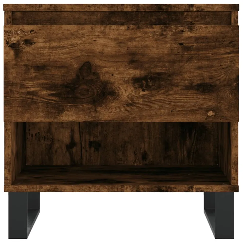 vidaXL Salontafels 2 st 50x46x50 cm bewerkt hout gerookt eikenkleurig, foto 4