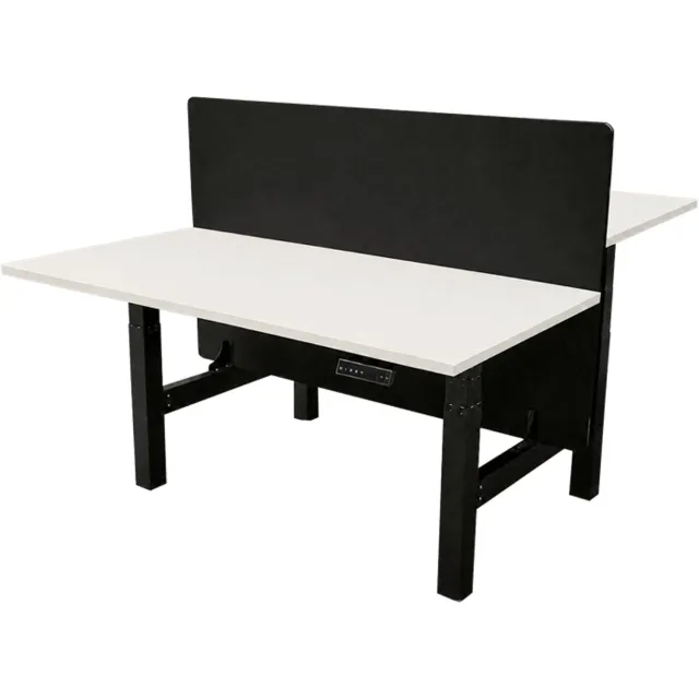 Sedero Elektrisch verstelbaar duo bureau - 160x80 cm - Two dual motor - Zwart / Wit