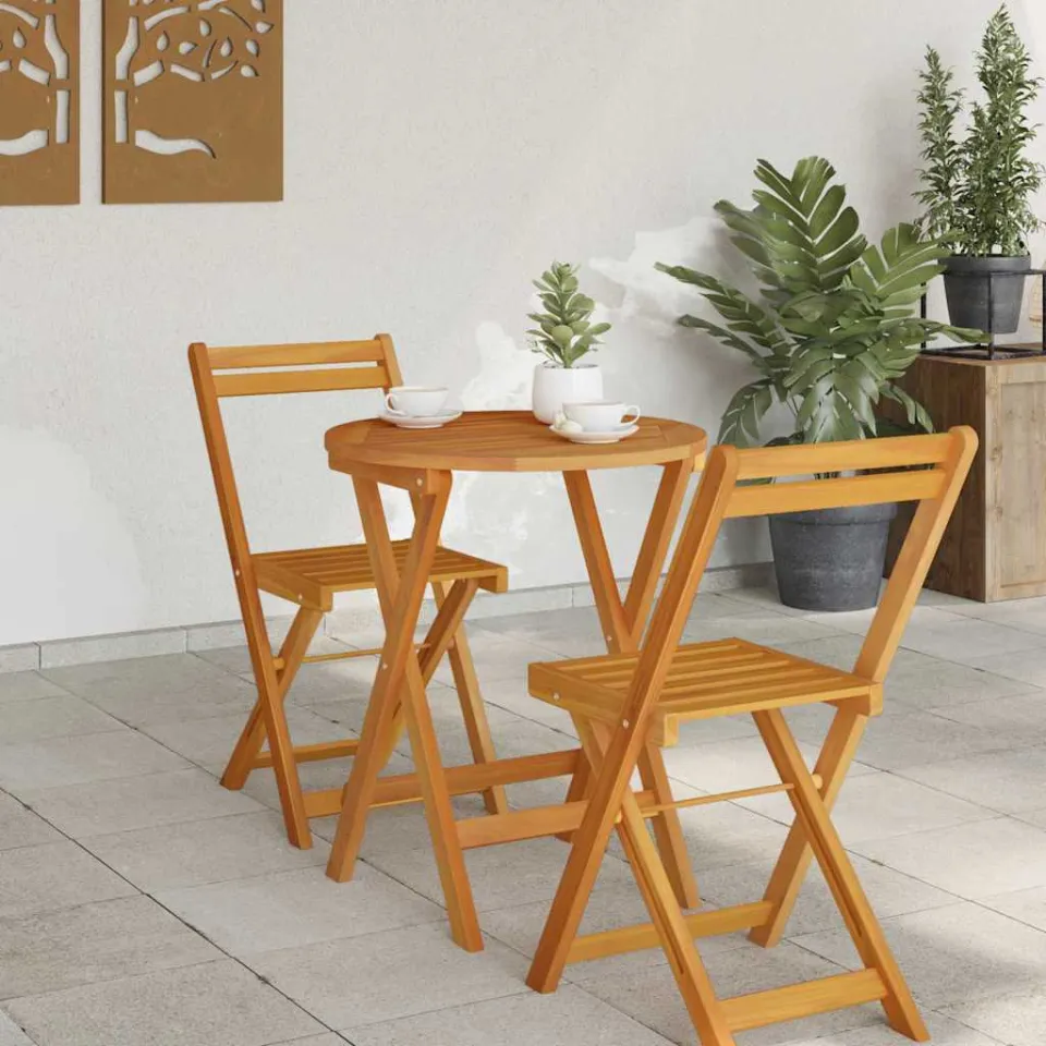 vidaXL Tuinstafel Naturel 60 x 60 x 72 cm Massief Acaciahout, foto 3