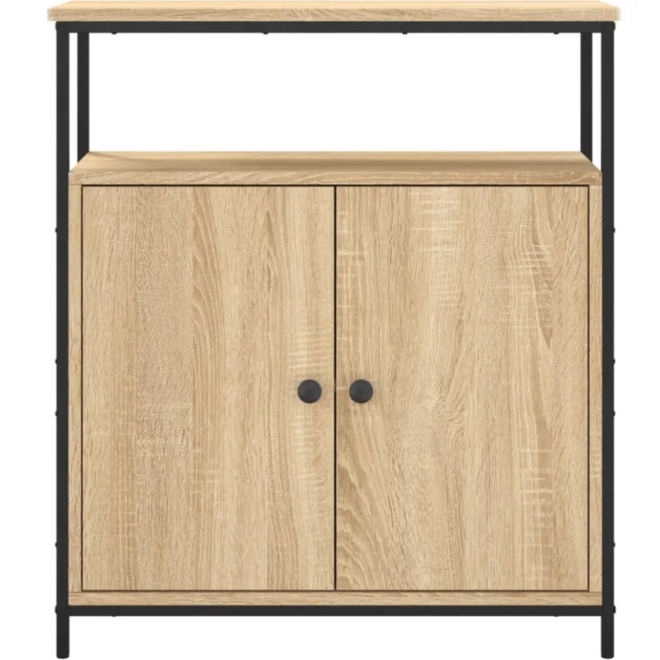 vidaXL Dressoir Sonoma Eiken 70x30x80 cm Bewerkt Hout, foto 4