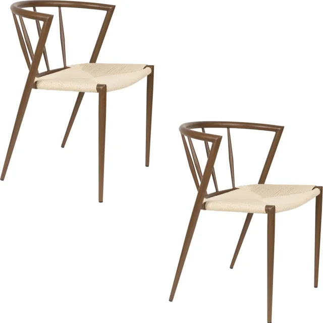 Housecraft Living Che Eetkamerstoelen Bruin - Set van 2