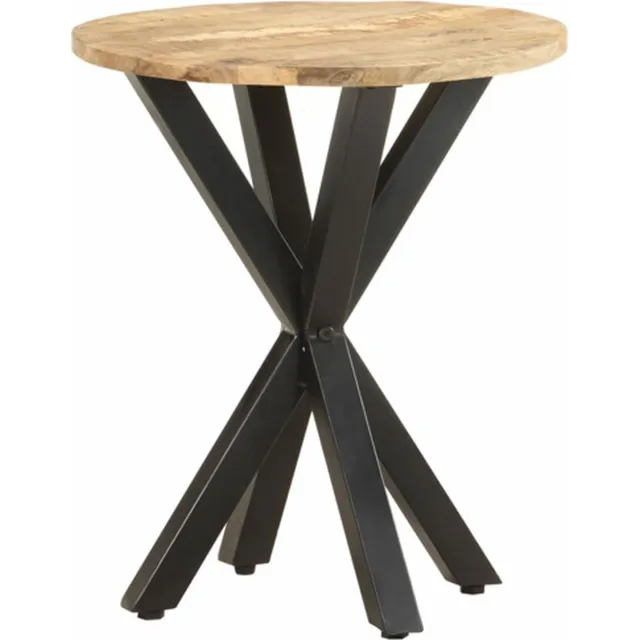 vidaXL Bijzettafel - 48x48x56 - cm - massief - mangohout Bruin