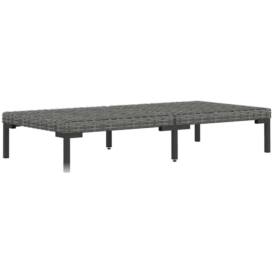 vidaXL 9-delige Loungeset met kussens poly rattan donkergrijs grijs, foto 4