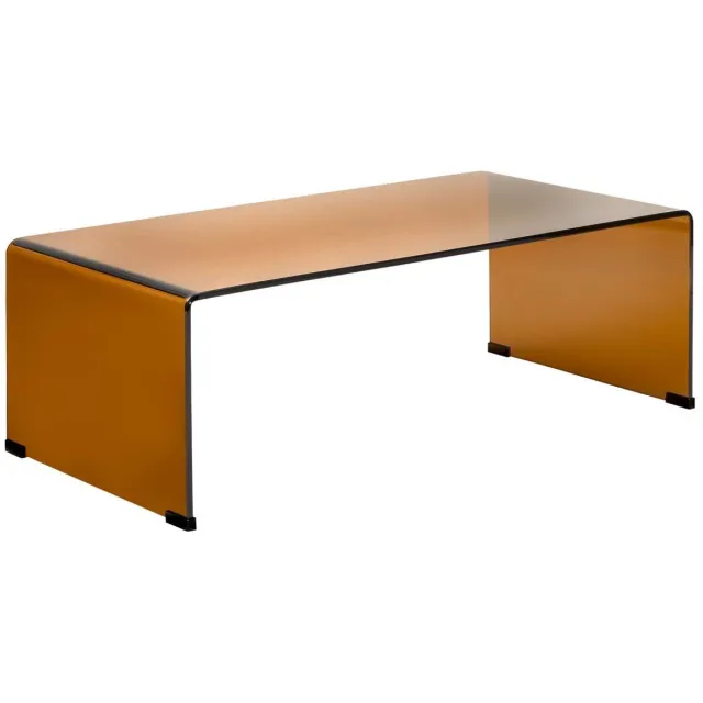 Atmosphera Créateur d'intérieur® Rechthoekige salontafel Lénia 55 x 110 cm, amberkleurig Ambre