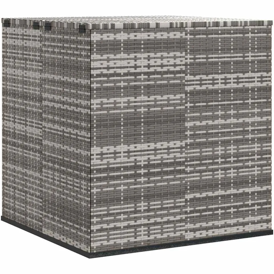 vidaXL Tuinbox 100x97,5x104 cm polyetheen rattan grijs, foto 2