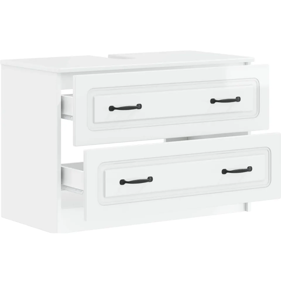 vidaXL Badkamer wastafelkast UTRECHT Hoogglans Wit 82 x 41 x 56 cm
