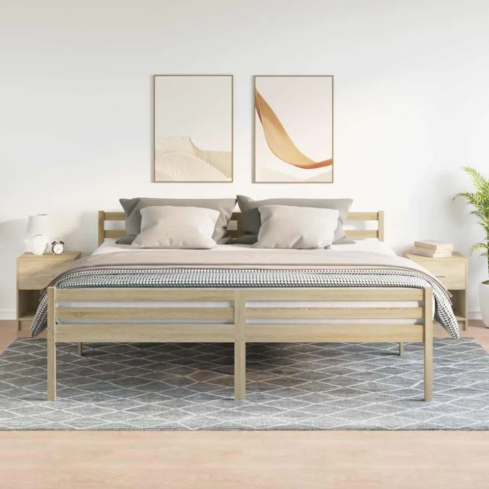 vidaXL Nachtkastjes 2 st met lade 40x34x50 cm sonoma eikenkleurig, foto 2