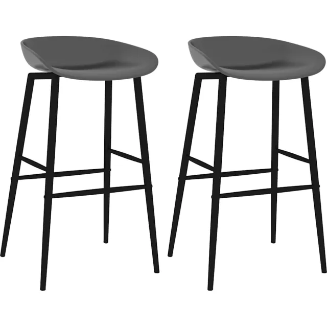 vidaXL Barstoelen 2 st grijs