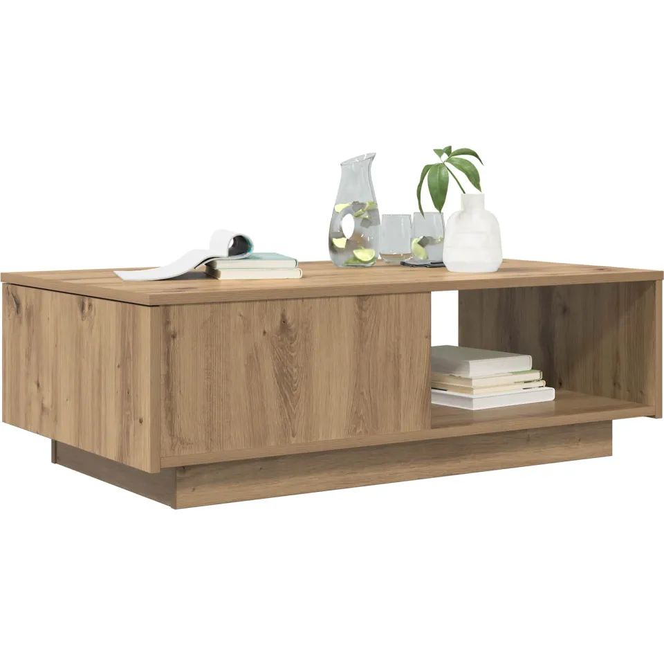 vidaXL Salontafel Artisan Eiken 95 x 55 x 31 cm Bewerkt hout, foto 3