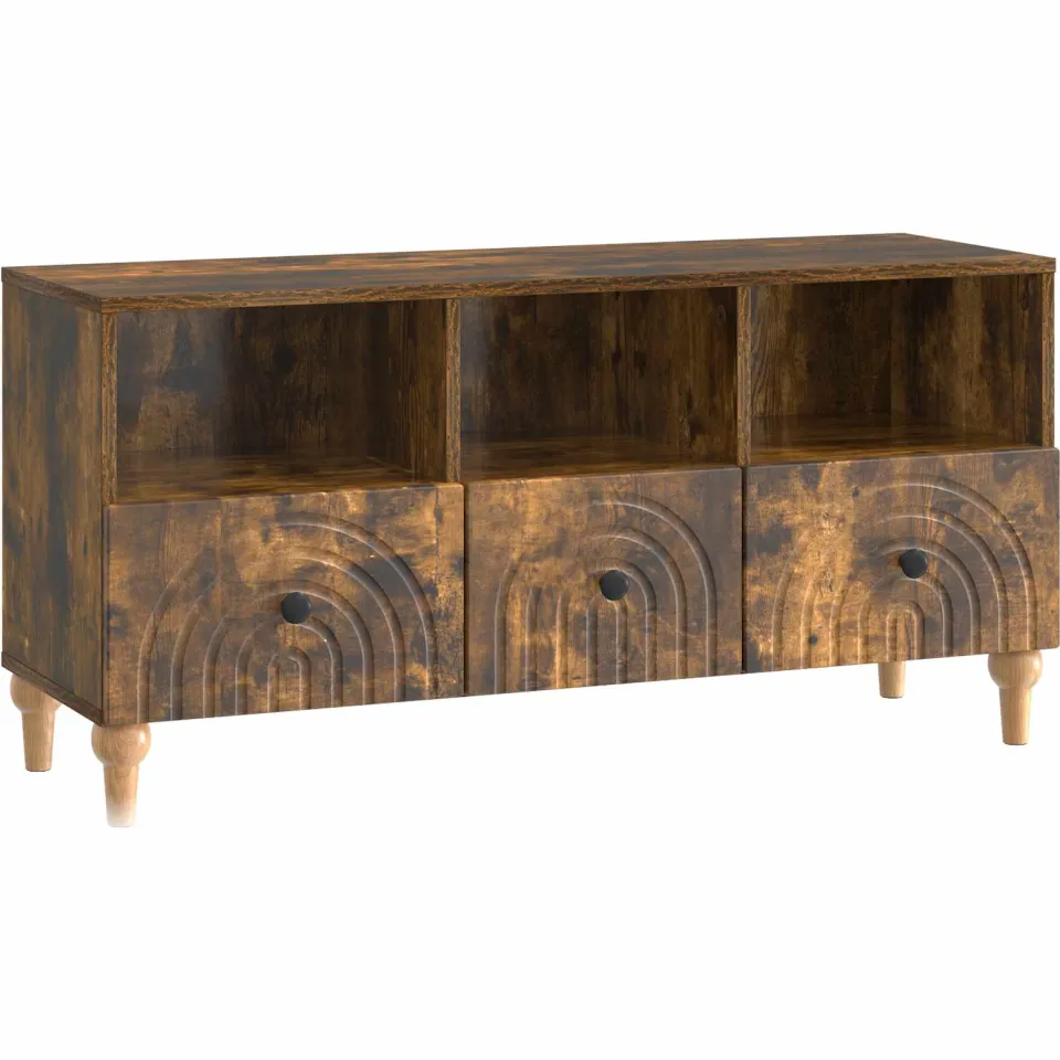 vidaXL TV-kast 102 x 34,5 x 50 cm Gerookte Eik Geconstrueerd hout bruin, foto 3