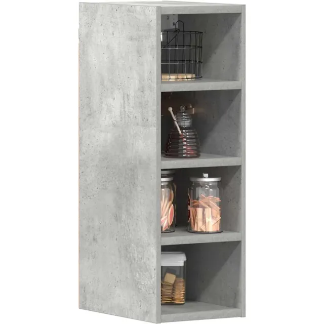 vidaXL Bovenkast Riga 20x29,5x60 cm bewerkt hout betongrijs