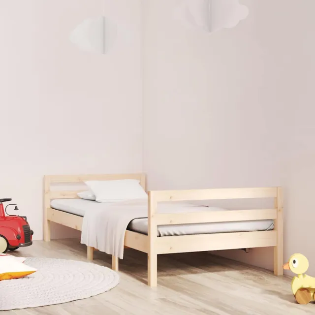 vidaXL Bedframe zonder matras massief grenenhout 90x190 cm bruin