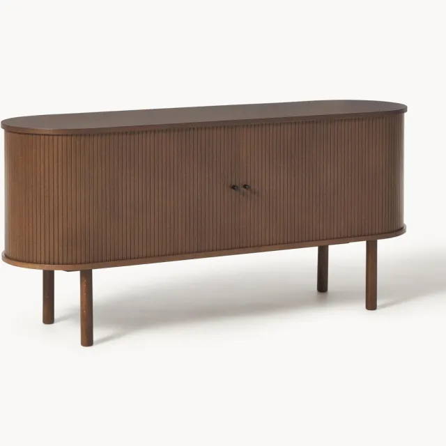 Westwing Collection Dressoir Calary met gefluteerde voorkant Bruin
