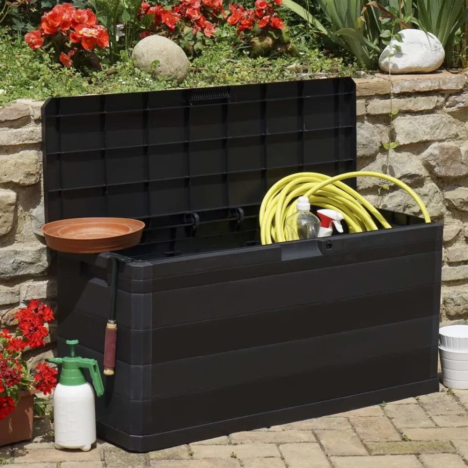 vidaXL Tuinbox 117x45x56 cm zwart, foto 3
