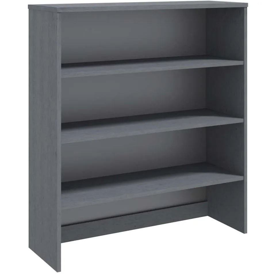 vidaXL Opzetkast HAMAR 90x30x100 cm massief grenenhout donkergrijs grijs, foto 3