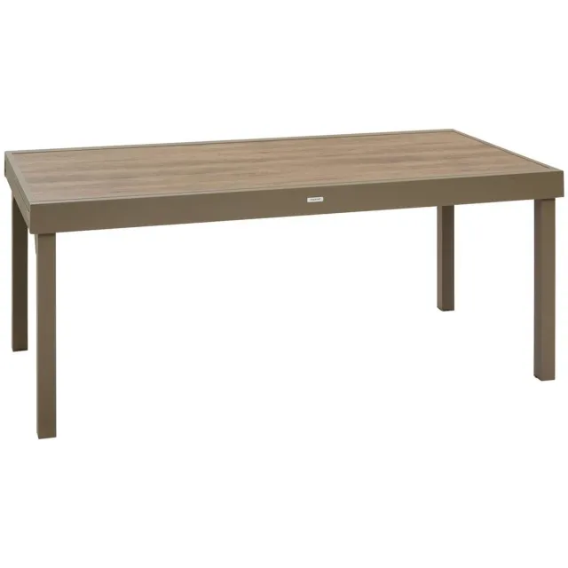 Hespéride Uitschuifbare tuintafel voor 12 personen van aluminium en glas PIAZZA Cafe