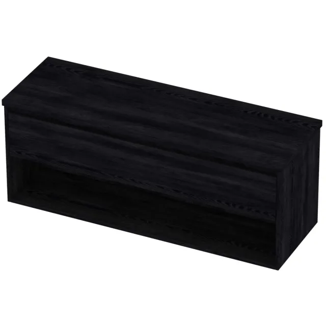 Proline Deck Badmeubelset Met Schap 140x46x55 cm Black Oak Eiken