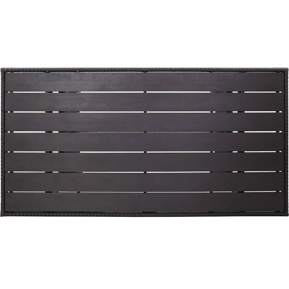 vidaXL Tuintafel 120x70x66 cm poly rattan zwart, foto 4