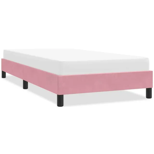 vidaXL Bedframe zonder matras 100x220 cm fluweel roze