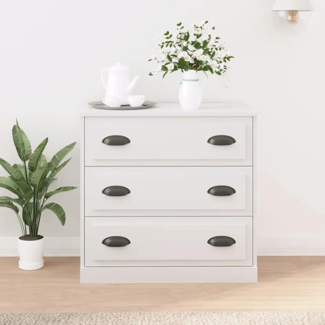 vidaXL Dressoir 70x35,5x67,5 cm bewerkt hout wit, foto 2