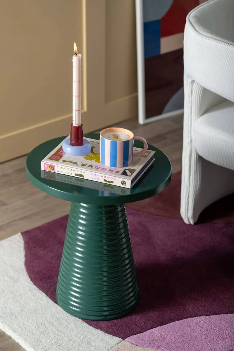 Leitmotiv Catania Ribbed bijzettafel groen, foto 2
