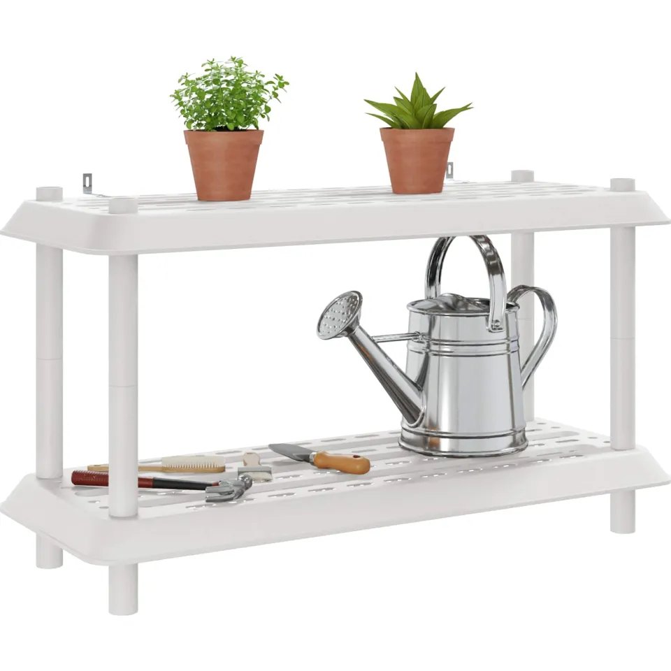 vidaXL Plankenunit 2-laags 100 x 40 x 55,5 cm PP Wit