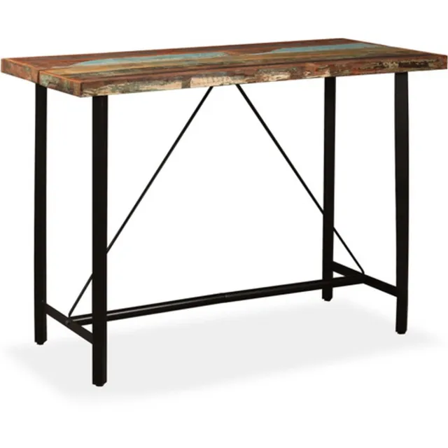vidaXL Bartafel - 150x70x107 - cm - massief - gerecycled - hout Bruin