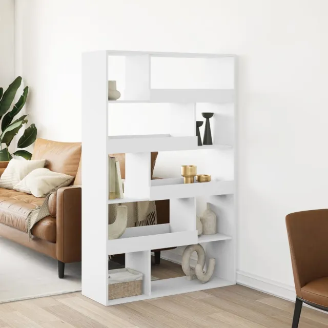 vidaXL Kamerscherm 100x33x156,5 cm bewerkt hout wit, foto 2