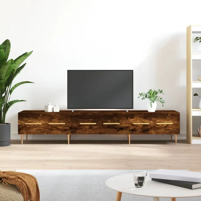 vidaXL Tv-meubel 150x36x30 cm bewerkt hout gerookt eikenkleurig, foto 2