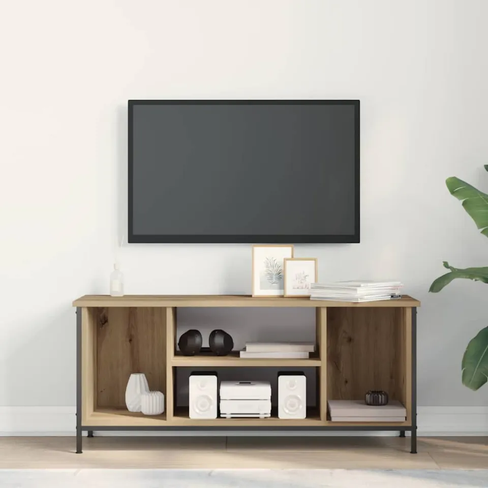 vidaXL TV-kast 102 x 35 x 45 cm Artisan Eiken Bewerkt hout, foto 4