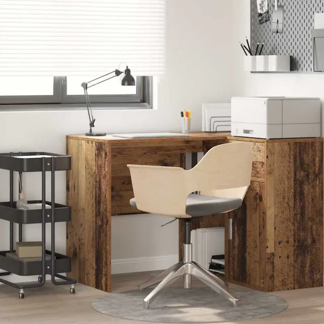 vidaXL Bureau Oud Hout 102 x 50 x 75 cm Bewerkt hout Bruin