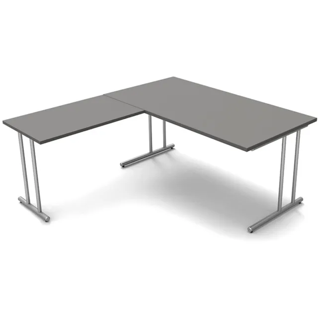 Kerkmann Hoekbureau Profi grijs 160cm