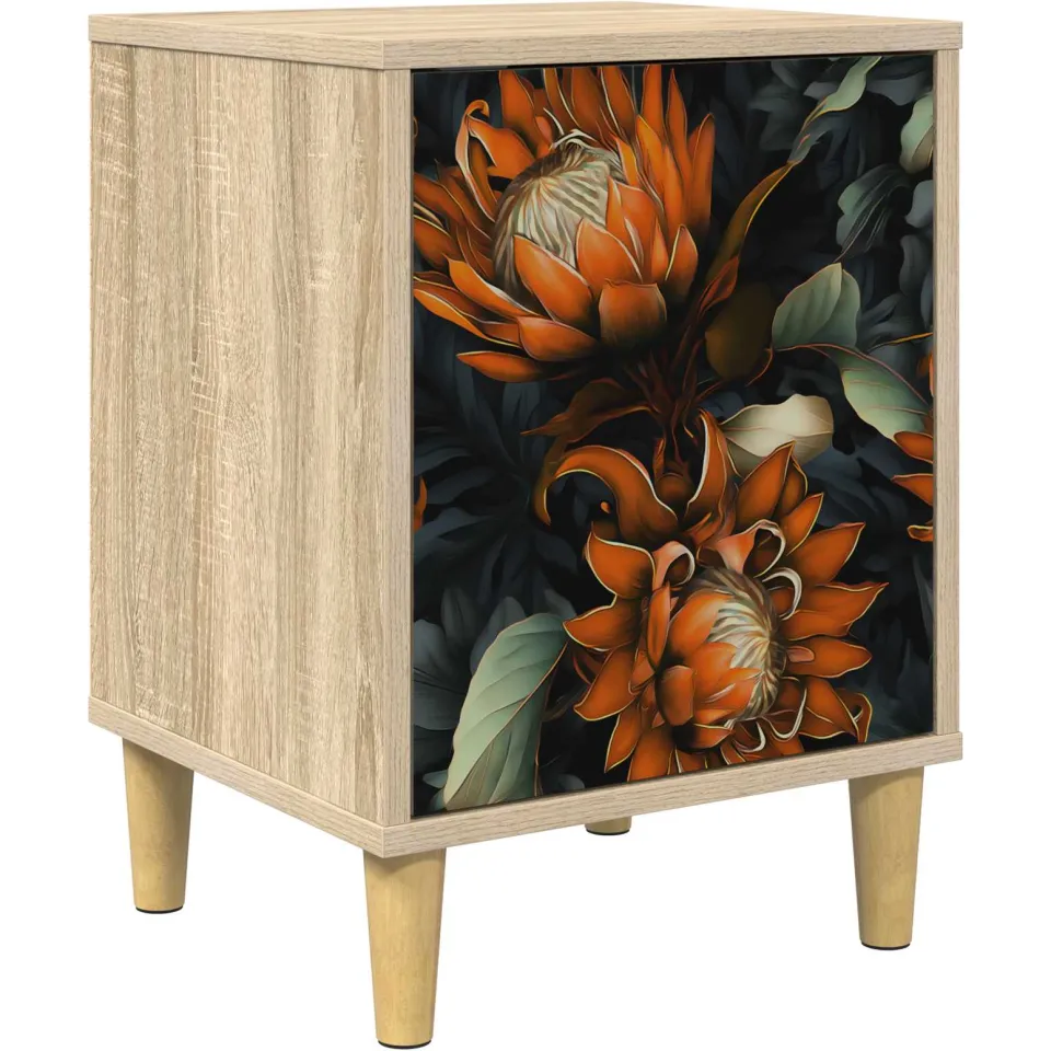 vidaXL Nachtkastje LOCHEM Sonoma Eiken 36 x 33 x 50 cm Bewerkt hout, foto 3
