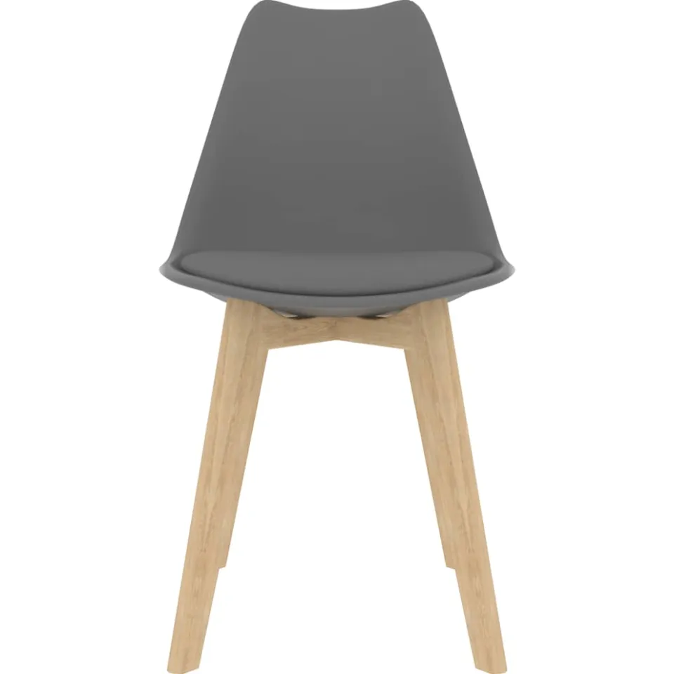 vidaXL Eetkamerstoelen 4 st kunststof grijs, foto 3