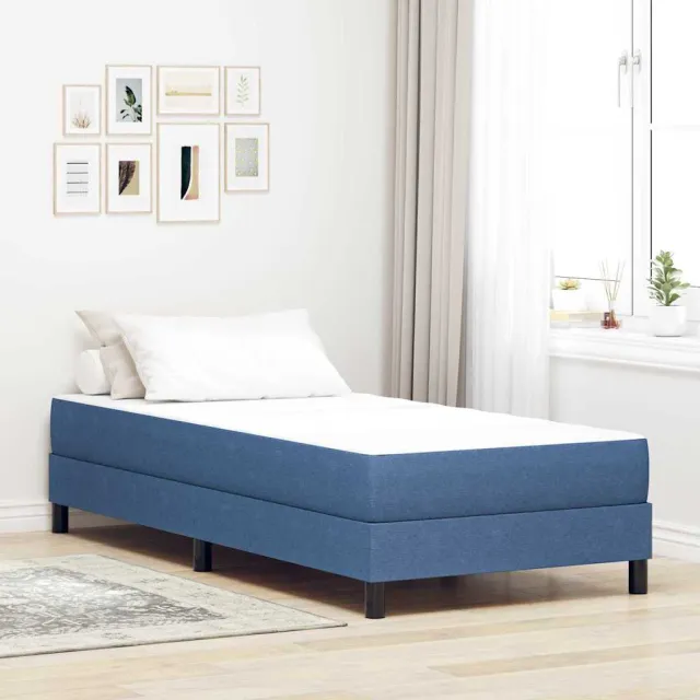 vidaXL Bedmatras met matras Grijs 90 x 190 cm Stof