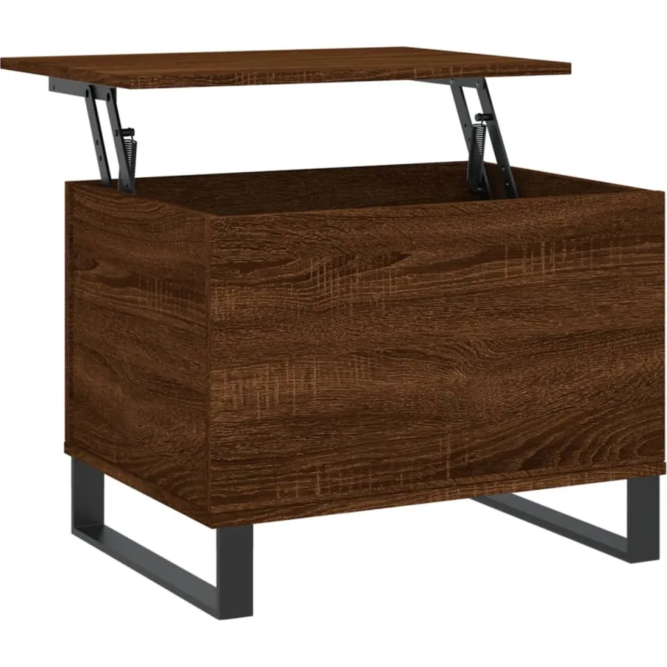 vidaXL Salontafel 60x44,5x45 cm bewerkt hout bruin eikenkleur, foto 3