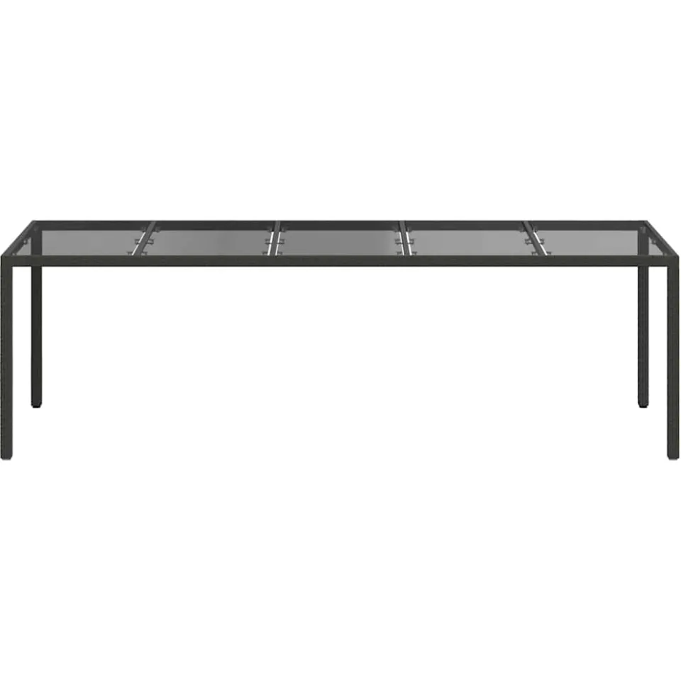 vidaXL Tuinstafel Pure Zwart poly rattan