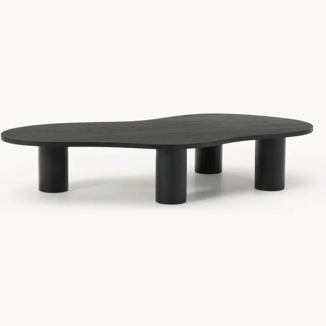 Westwing Collection XL salontafel Didi van eikenhout in organische vorm