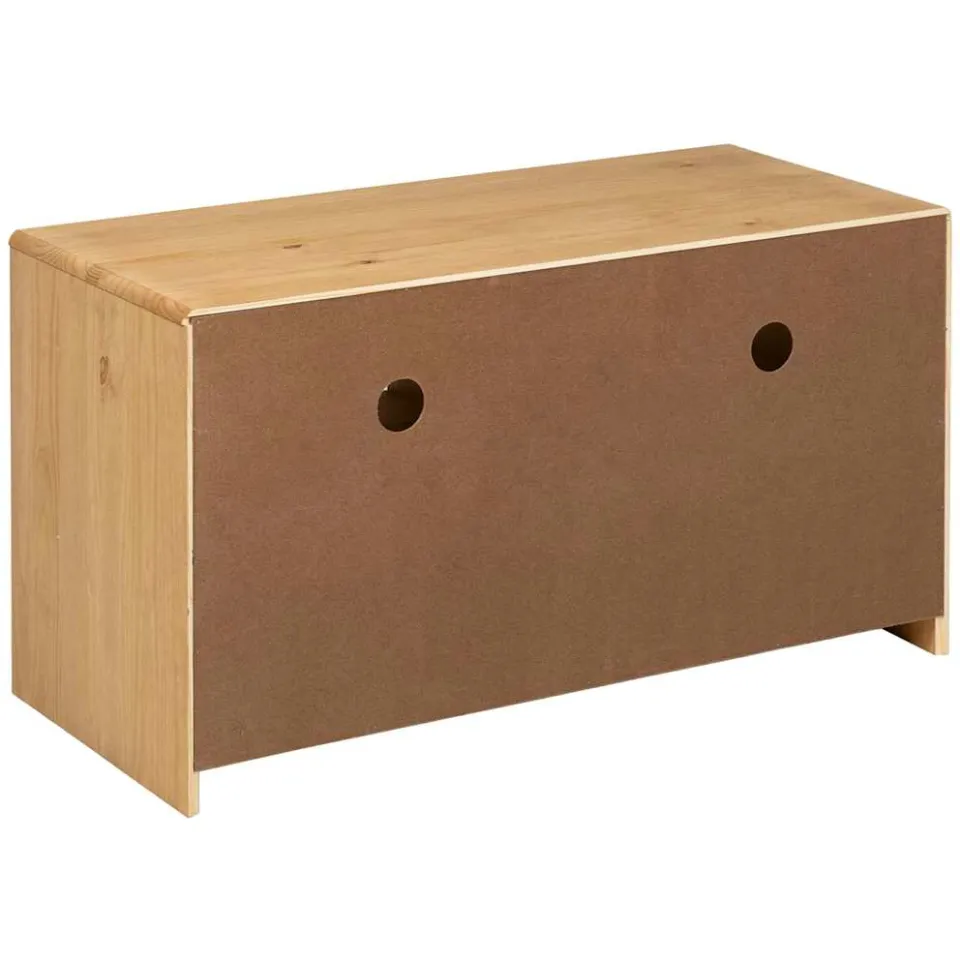vidaXL Tv Cabinet SAUDA Medium Oak Solid Pine Wood, foto 4