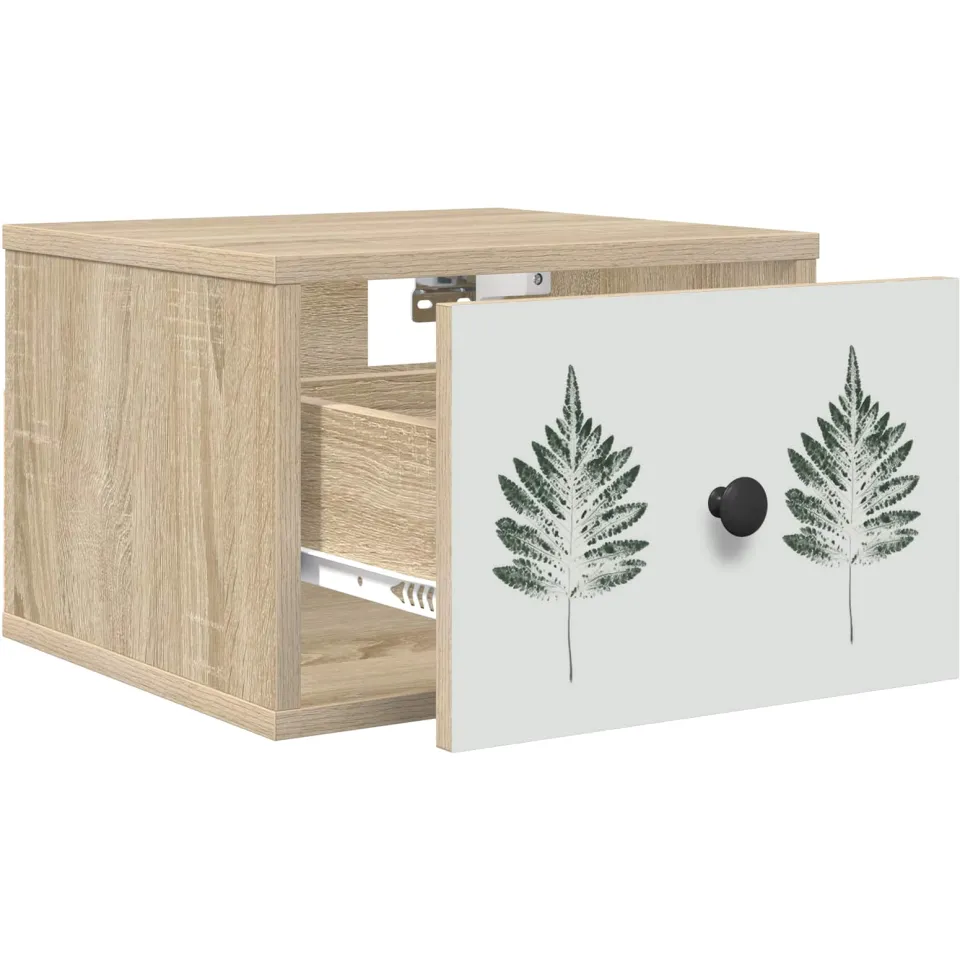 vidaXL Wandkastje HANAU Sonoma Eiken 36 x 33 x 25 cm Bewerkt hout Bruin