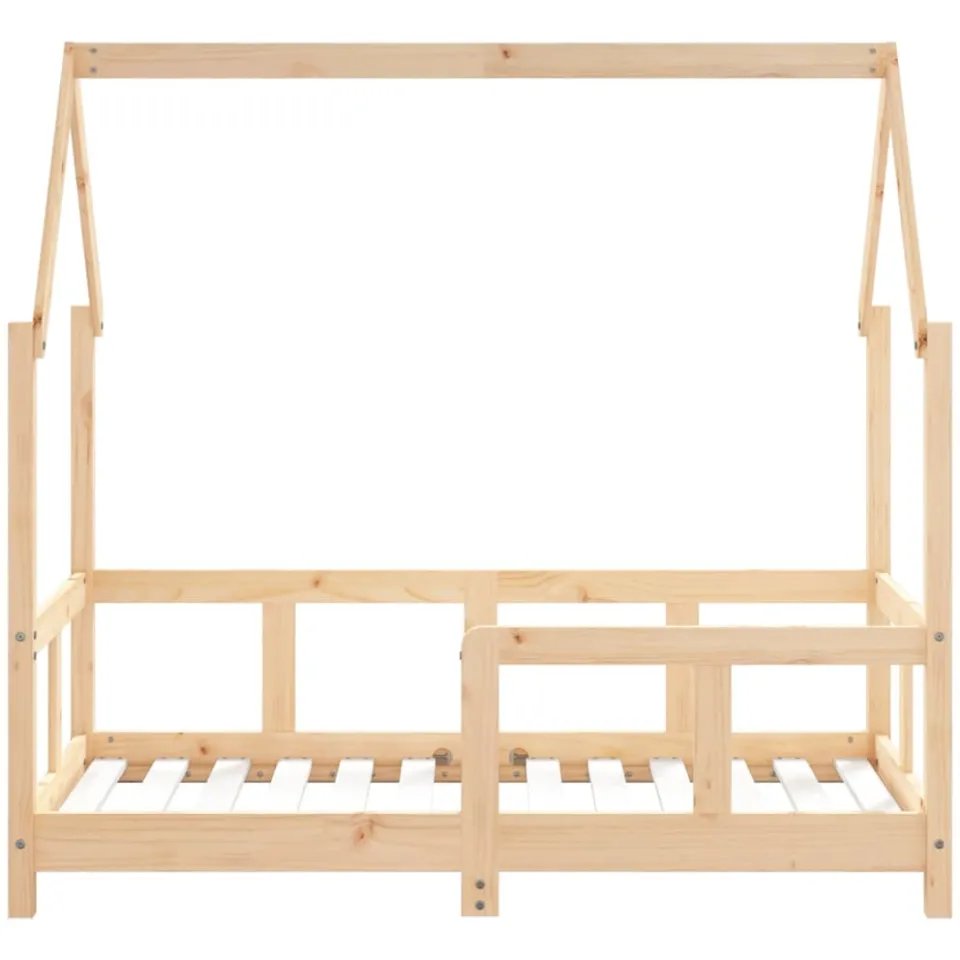 vidaXL Kinderbedframe 70x140 cm massief grenenhout bruin, foto 3