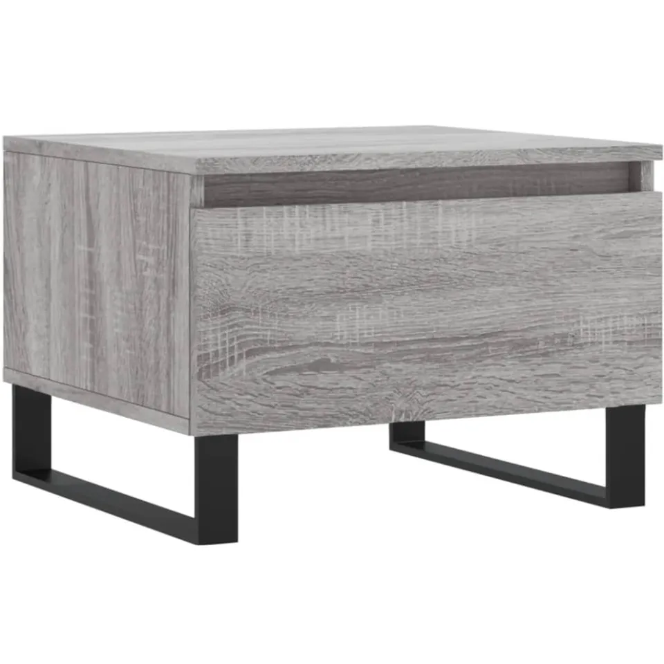 vidaXL Salontafels 2 st 50x46x35 cm bewerkt hout grijs sonoma eiken