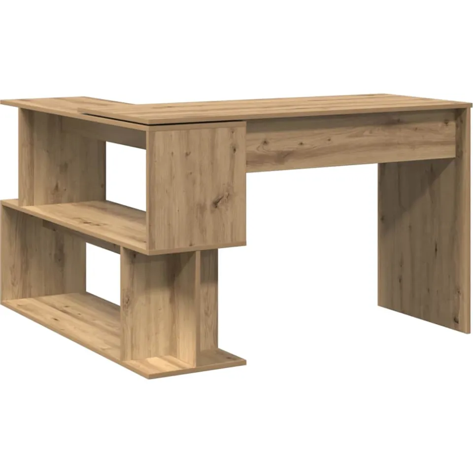 vidaXL Hoekbureau 200,5x50x76 cm bewerkt hout artisanaal eikenkleur, foto 4
