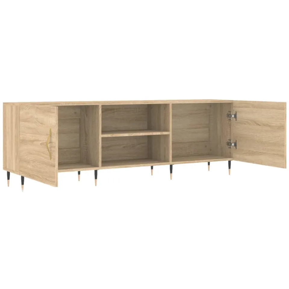 vidaXL Tv-meubel 150x30x50 cm bewerkt hout sonoma eikenkleurig, foto 4